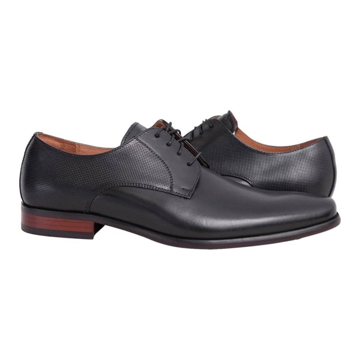 Florsheim SHOES 8.5 Florsheim Postino Textured Black Oxford Leather Dress Shoes