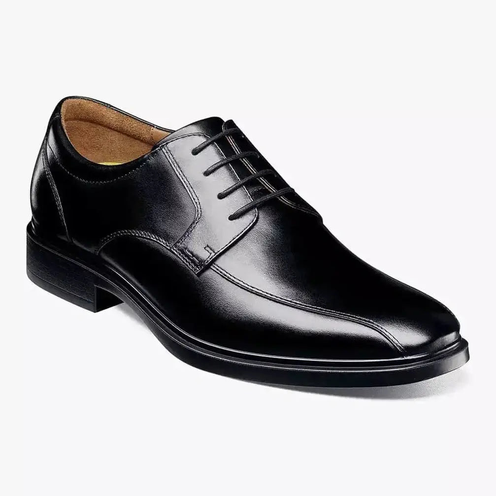 Florsheim SHOES Florsheim Mens Forecast Solid Black Lace-up Leather Dress Shoes - Wide