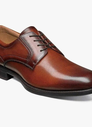 Florsheim SHOES Florsheim Mens Midtown Cognac Brown Oxford Leather Dress Shoes