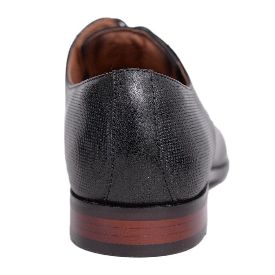 Florsheim SHOES Florsheim Postino Textured Black Oxford Leather Dress Shoes