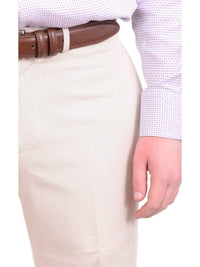 Thumbnail for Geoffrey Beene PANTS Geoffrey Beene Classic Fit Tan Corded Flat Front Cotton Blend Dress Pants