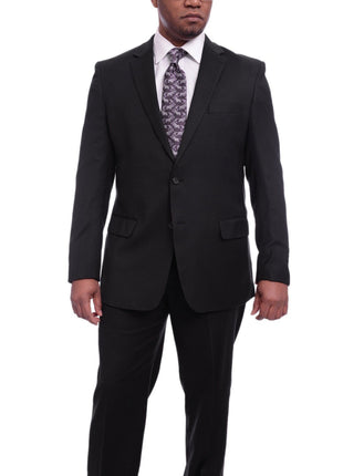 Giorgio Cosani Sale Suits Giorgio Cosani Regular Fit Black Tonal Mini Check Stretch Wool Blend Suit