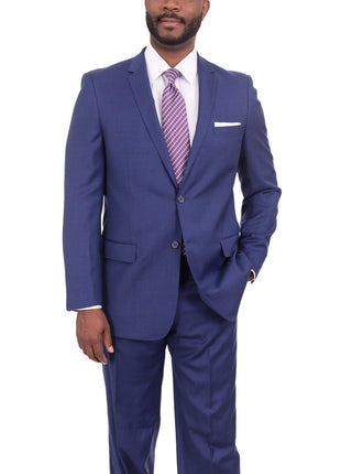 Giorgio Cosani TWO PIECE SUITS 40S Giorgio Cosani Regular Fit Solid Royal Blue Two Button Wool Cashmere Blend Suit
