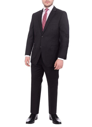 Giorgio Cosani TWO PIECE SUITS Giorgio Cosani Regular Fit Solid Black Two Button Wool Suit
