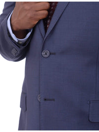 Thumbnail for Giorgio Cosani TWO PIECE SUITS Giorgio Cosani Regular Fit Solid Blue Two Button Wool Cashmere Blend Suit