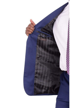 Giorgio Cosani TWO PIECE SUITS Giorgio Cosani Regular Fit Solid Royal Blue Two Button Wool Cashmere Blend Suit