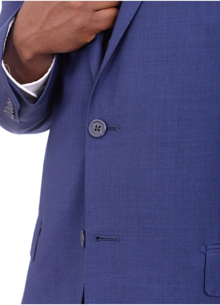 Giorgio Cosani TWO PIECE SUITS Giorgio Cosani Regular Fit Solid Royal Blue Two Button Wool Cashmere Blend Suit