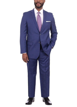 Giorgio Cosani TWO PIECE SUITS Giorgio Cosani Regular Fit Solid Royal Blue Two Button Wool Cashmere Blend Suit