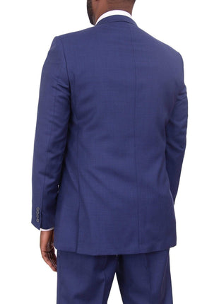 Giorgio Cosani TWO PIECE SUITS Giorgio Cosani Regular Fit Solid Royal Blue Two Button Wool Cashmere Blend Suit