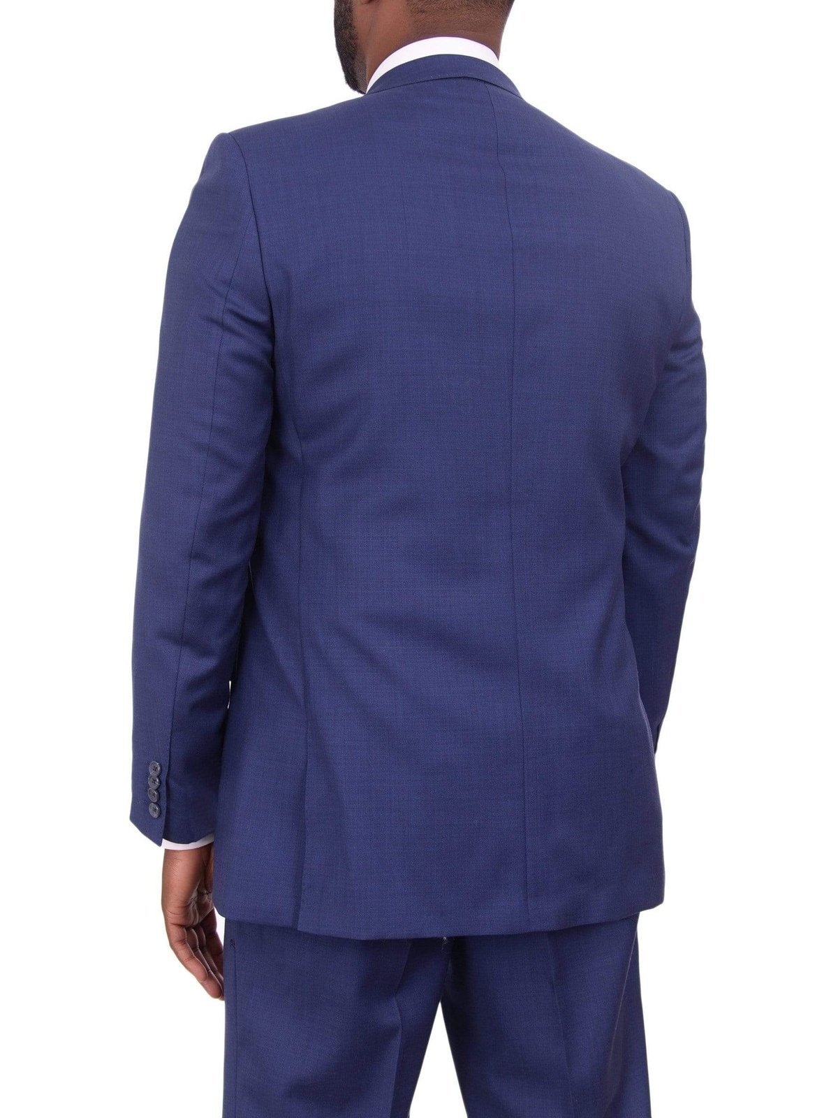 Giorgio Cosani TWO PIECE SUITS Giorgio Cosani Regular Fit Solid Royal Blue Two Button Wool Cashmere Blend Suit