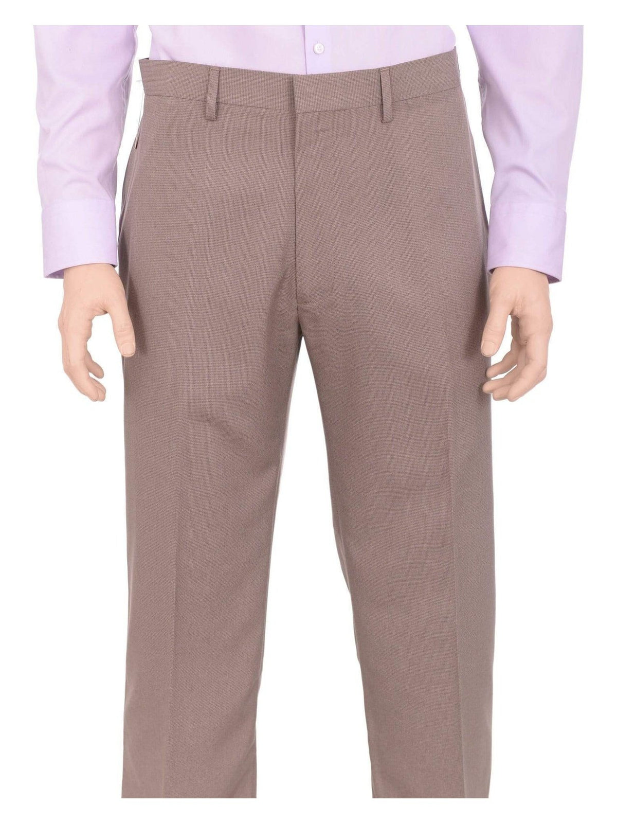 Haggar Sale Pants 40X30 Haggar Regular Fit Taupe Textured Flat Front Comfort Waist Dress Pants