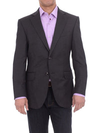Thumbnail for Hardy Amies BLAZERS Hardy Amies Brinsley Slim Fit Solid Gray Half Canvassed Wool Blazer Sportcoat