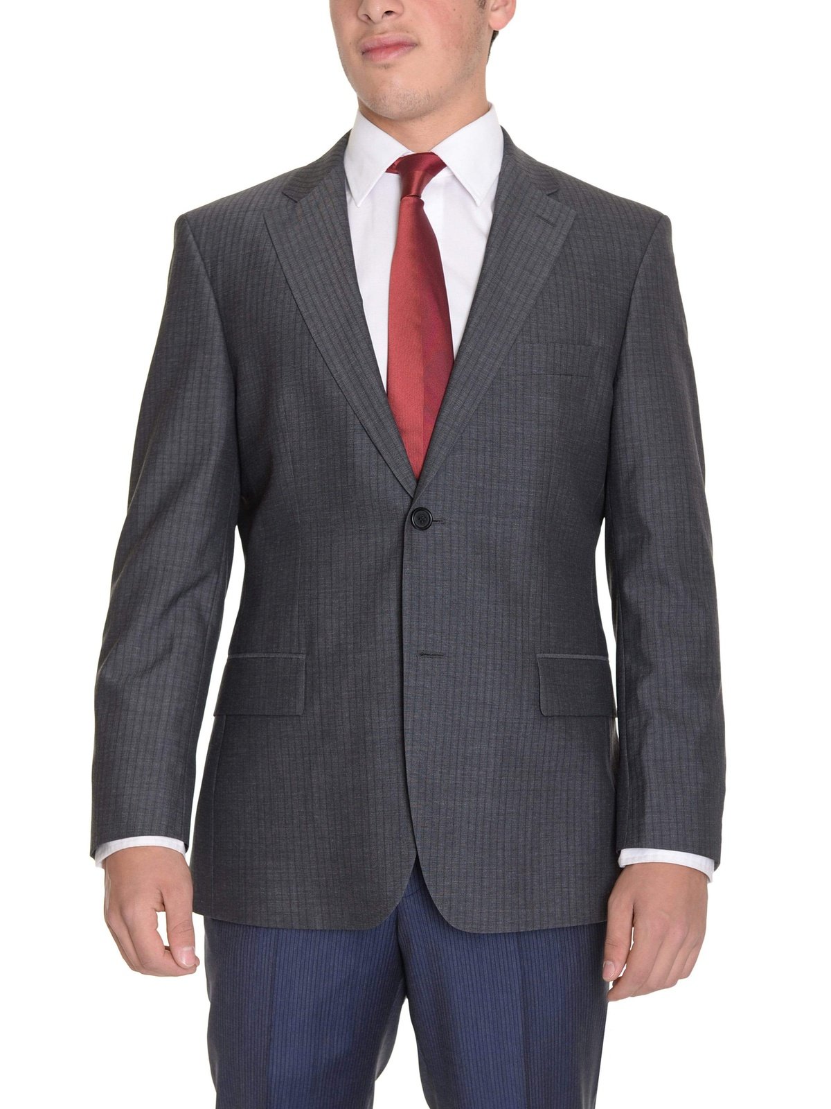 Shop HUGO BOSS Gray 100% Wool Blazer The Suit Depot