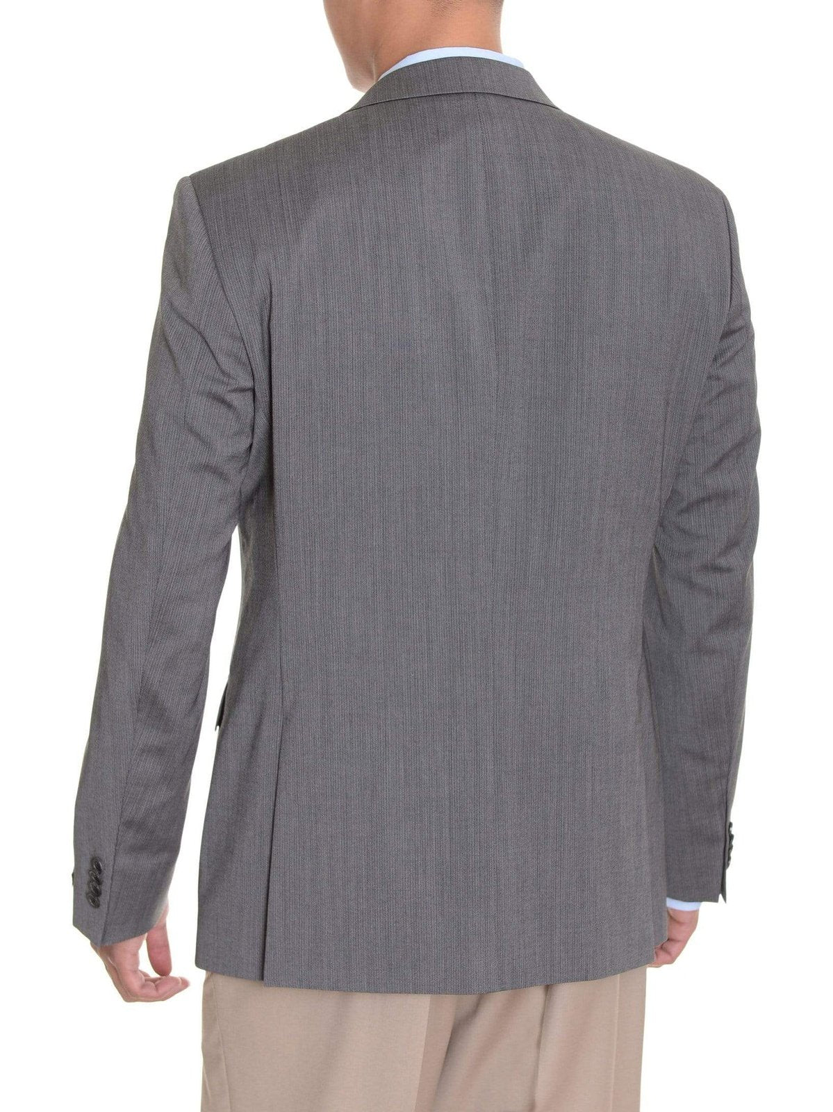 HUGO BOSS BLAZERS Hugo Boss The Grand_1 Gray Pinstriped Two Button Wool Blazer Sportcoat