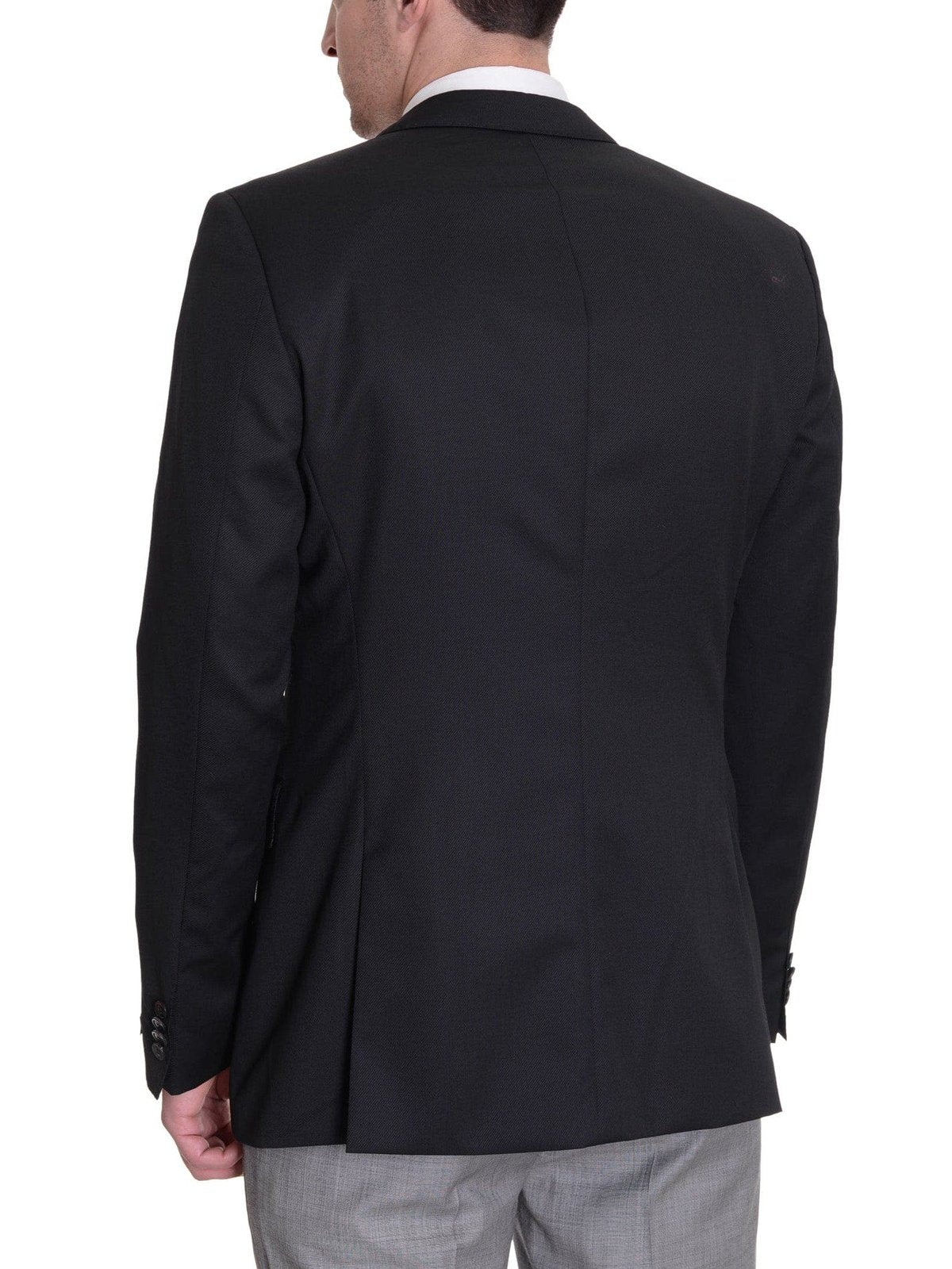 HUGO BOSS BLAZERS Hugo Boss The James2 Slim Fit Semi-Solid Black Two Button Wool Blazer Sportcoat