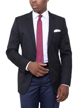 HUGO BOSS BLAZERS Hugo Boss The James3 Slim Fit Solid Black Two Button Wool Blazer