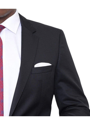 HUGO BOSS BLAZERS Hugo Boss The James3 Slim Fit Solid Black Two Button Wool Blazer