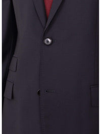 Thumbnail for HUGO BOSS TWO PIECE SUITS Hugo Boss Edison1/power Classic Fit Navy Blue Tonal Herringbone Wool Suit
