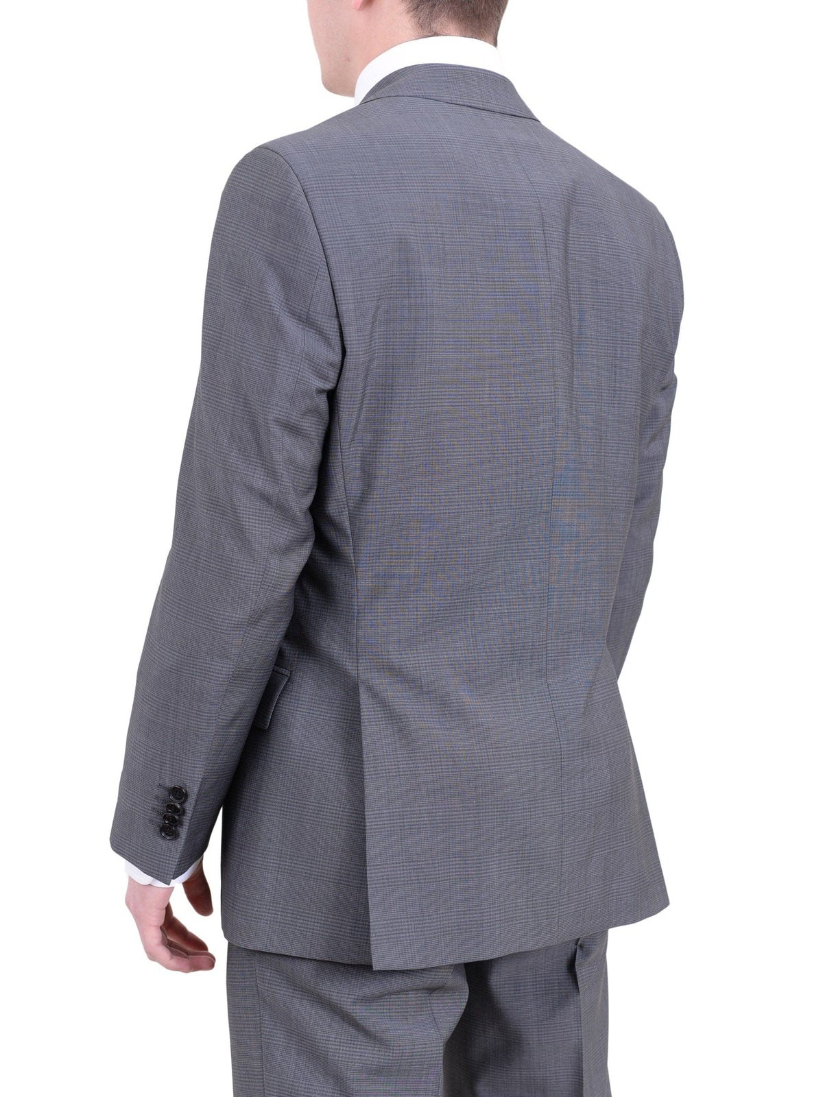 HUGO BOSS TWO PIECE SUITS Hugo Boss Paolini1/movio1 Classic Fit Gray Plaid Two Button Wool Suit