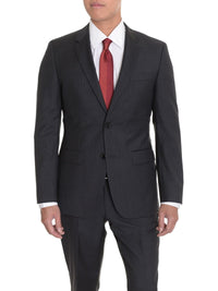 Thumbnail for HUGO BOSS TWO PIECE SUITS HUGO BOSS The Grand/Central Charcoal Gray Striped Wool Suit