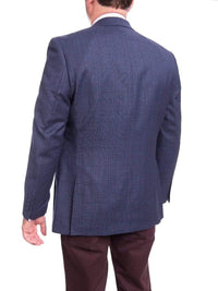 Thumbnail for I Uomo BLAZERS I Uomo Mens Regular Fit Blue Glen Plaid 2 Button Wool Blazer Sportcoat