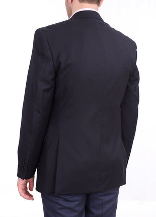 I Uomo Mens Bestselling Jackets I Uomo Men's Regular Fit Navy Blue Textured Two Button Wool Blazer Sportcoat