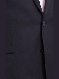 Thumbnail for I Uomo Mens Bestselling Jackets I Uomo Mens Regular Fit Navy Blue Textured 2 Button Wool Blazer Sportcoat