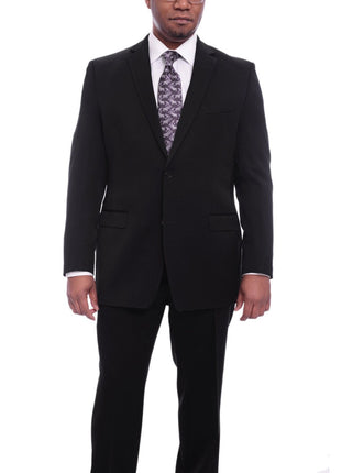 I Uomo TWO PIECE SUITS I Uomo Classic Fit Black Two Button Wool Suit