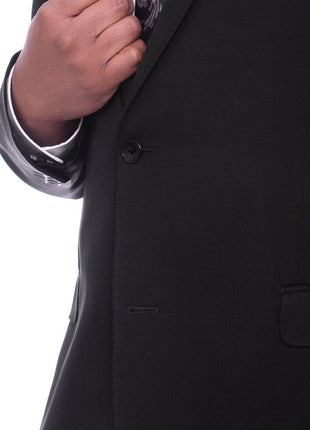 I Uomo TWO PIECE SUITS I Uomo Classic Fit Black Two Button Wool Suit