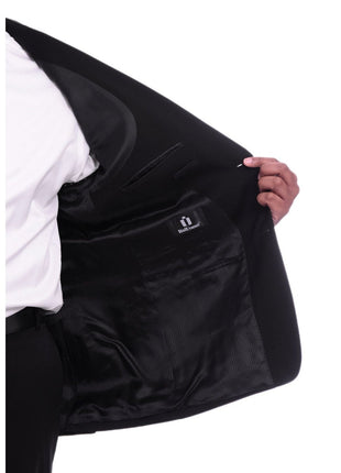I Uomo TWO PIECE SUITS I Uomo Classic Fit Black Two Button Wool Suit