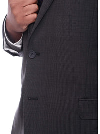 Thumbnail for I Uomo TWO PIECE SUITS I Uomo Men's Regular Fit Gray Textured Two Button 2 Piece 100% Wool Suit