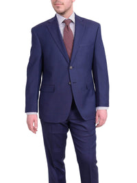 Thumbnail for I Uomo TWO PIECE SUITS I Uomo Mens Regular Fit Blue Nailhead Two Button Wool Suit