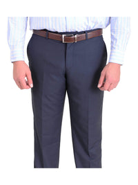 Thumbnail for Ideal Sale Pants 30W Ideal Slim Fit Solid Blue Flat Front Wool Dress Pants