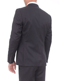 Thumbnail for Ideal TWO PIECE SUITS Ideal Mens Slim Fit Solid Charcoal Gray Two Button Wool Suit With Peak Lapels