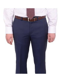 Thumbnail for Ideal TWO PIECE SUITS Ideal Slim Fit Heather Blue Two Button Wool Suit With Peak Lapels