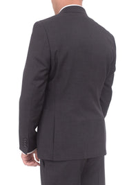 Thumbnail for Ideal TWO PIECE SUITS Ideal Slim Fit Solid Charcoal Two Button Wool Suit With Peak Lapels