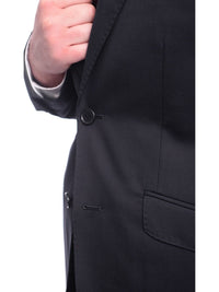 Thumbnail for Ideal TWO PIECE SUITS Ideal Slim Fit Solid Navy Blue Two Button Wool Suit With Peak Lapels