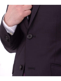 Thumbnail for Ideal TWO PIECE SUITS Ideal Slim Fit Solid Plum Purple Two Button Wool Suit