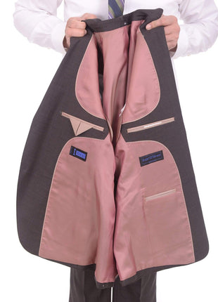 Ideal TWO PIECE SUITS Mens Ideal Slim Fit 2 Button 100% Wool Suit