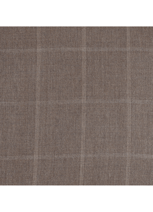 Italiano SUITS Italiano Mens Brown Check 100% Zegna Wool Slim Fit 2 Button Suit