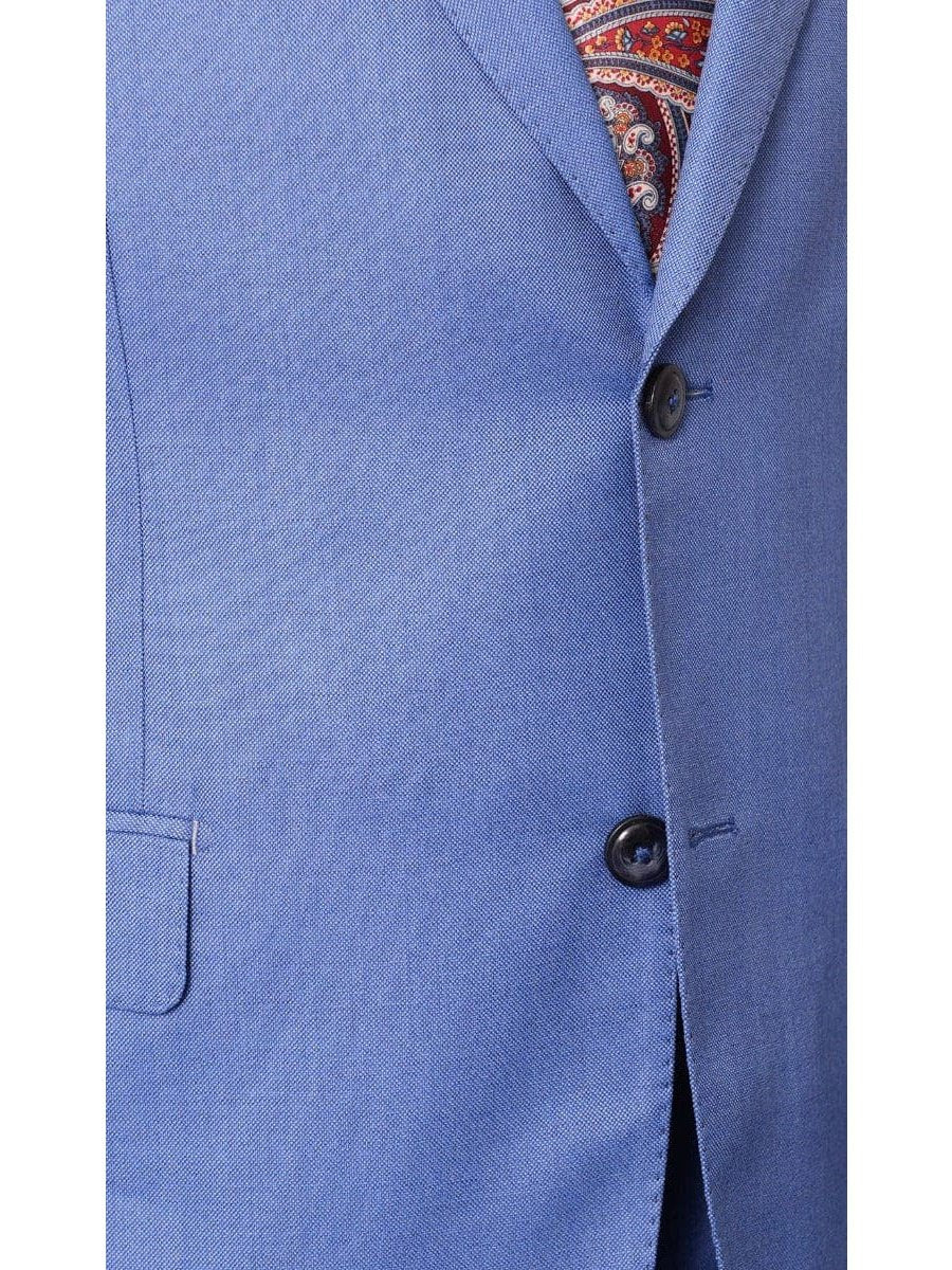 Italiano TWO PIECE SUITS Italiano Men&#39;s Light Blue Ermenegildo Zegna Cloth Wool Half Canvassed Slim Fit Suit