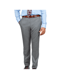 Thumbnail for John Varvados PANTS Men's John Varvados Light Grey 100% Wool Slim Fit Dress Pants