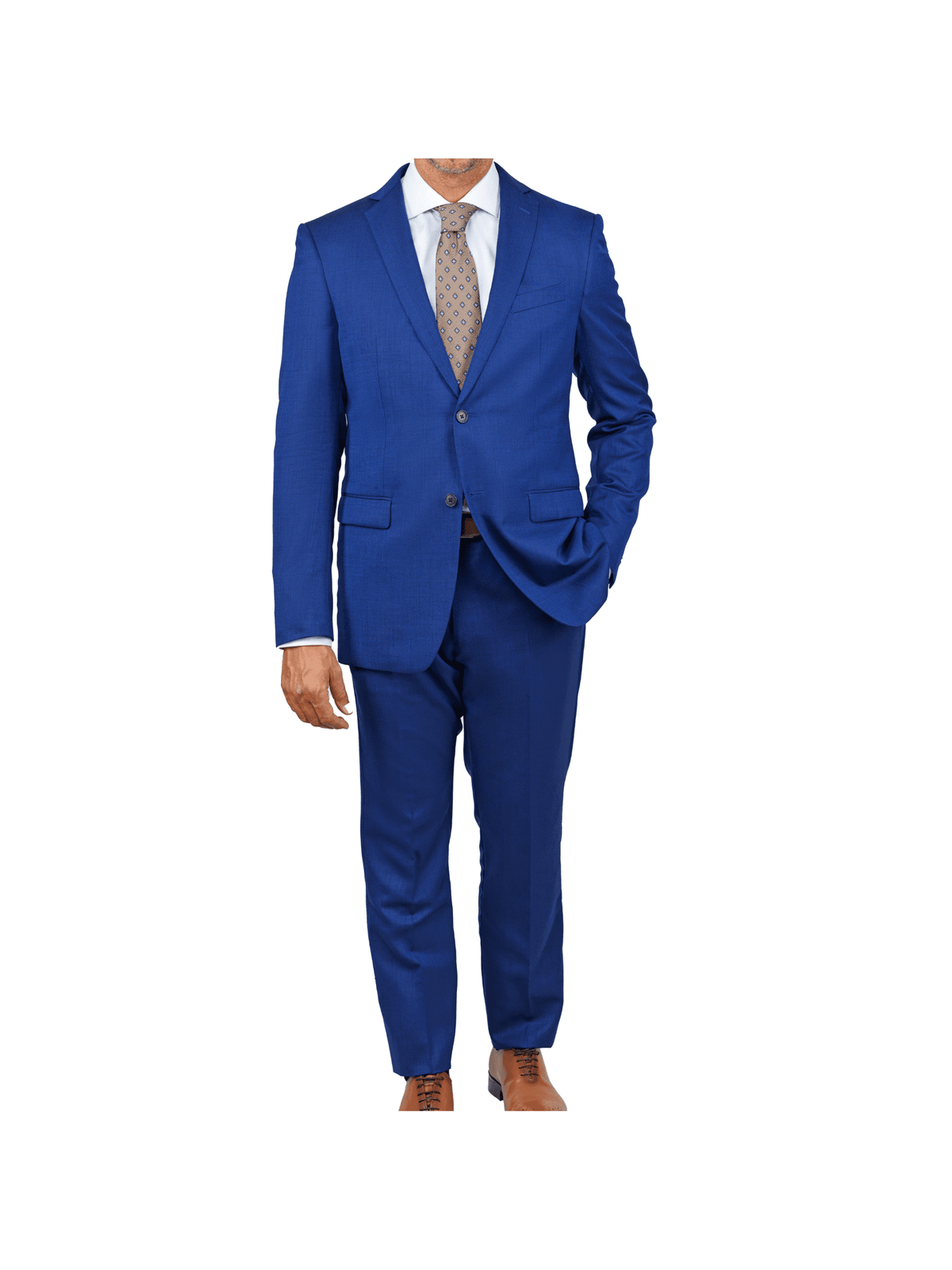 John Varvatos blue textured slim fit suit