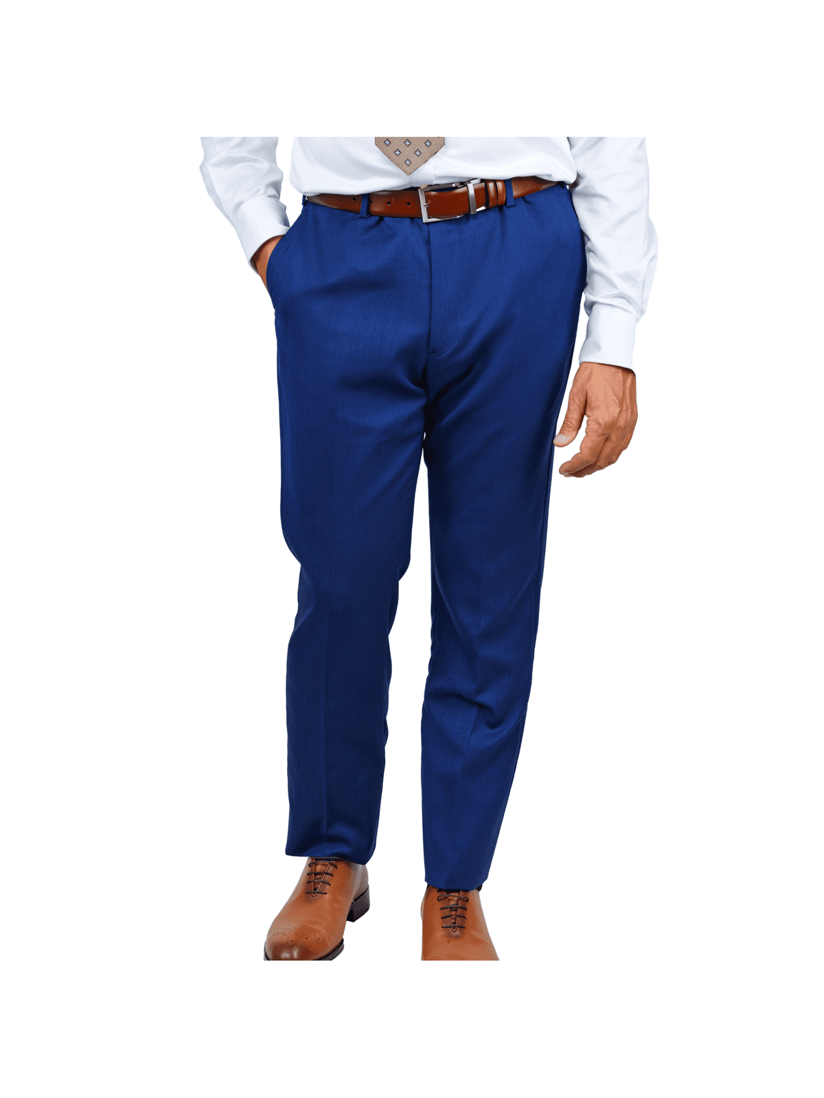 blue flat front John Varvatos suit pants