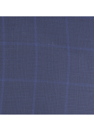 John Varvatos SUITS John Varvatos Mens Slim Fit Navy Blue Plaid Two Button Wool Suit