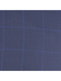 Thumbnail for John Varvatos SUITS John Varvatos Mens Slim Fit Navy Blue Plaid Two Button Wool Suit