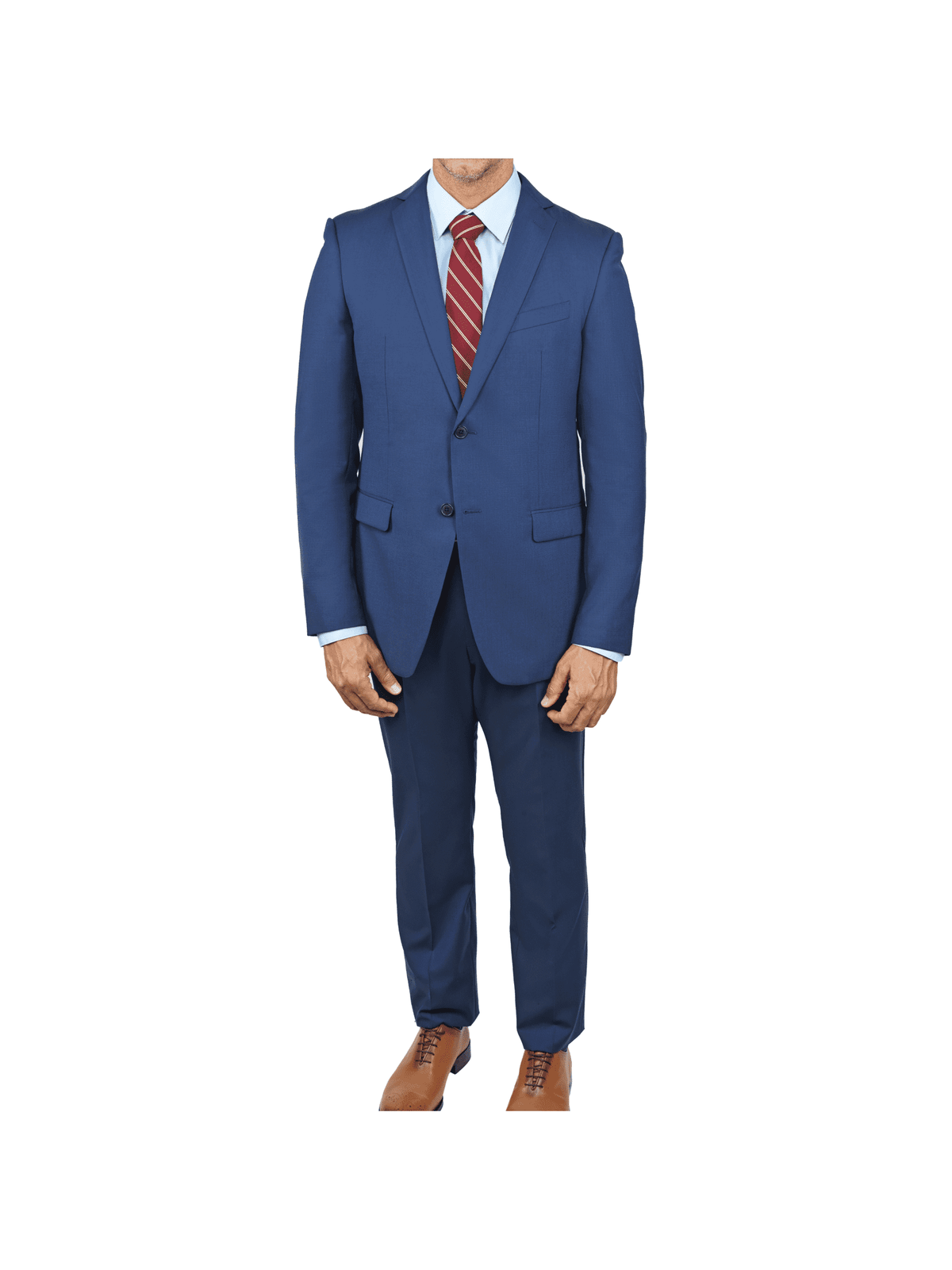 John Varvatos slim fit wool suit blue