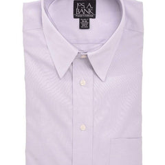 Jos A Bank SHIRTS 15 1/2 / 32/33 Jos A Bank Tailored Fit Light Purple 100% Cotton Traveler's Dress Shirt