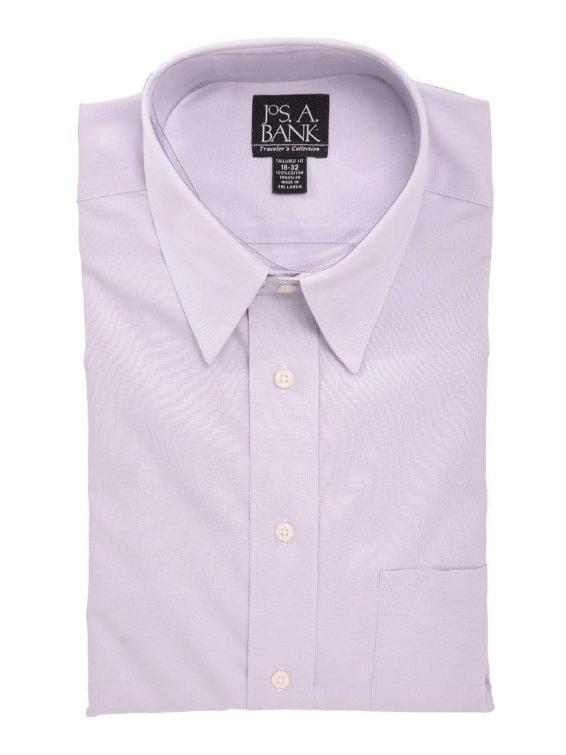 Jos A Bank Tailored Fit Light Purple 100% Cotton Traveler's Dress Shirt Jos A Bank Tailored Fit Light Purple 100% Cotton Traveler's Dress Shirt