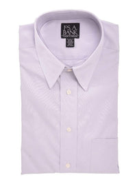 Thumbnail for Jos A Bank SHIRTS 15 1/2 / 32/33 Jos A Bank Tailored Fit Light Purple 100% Cotton Traveler's Dress Shirt